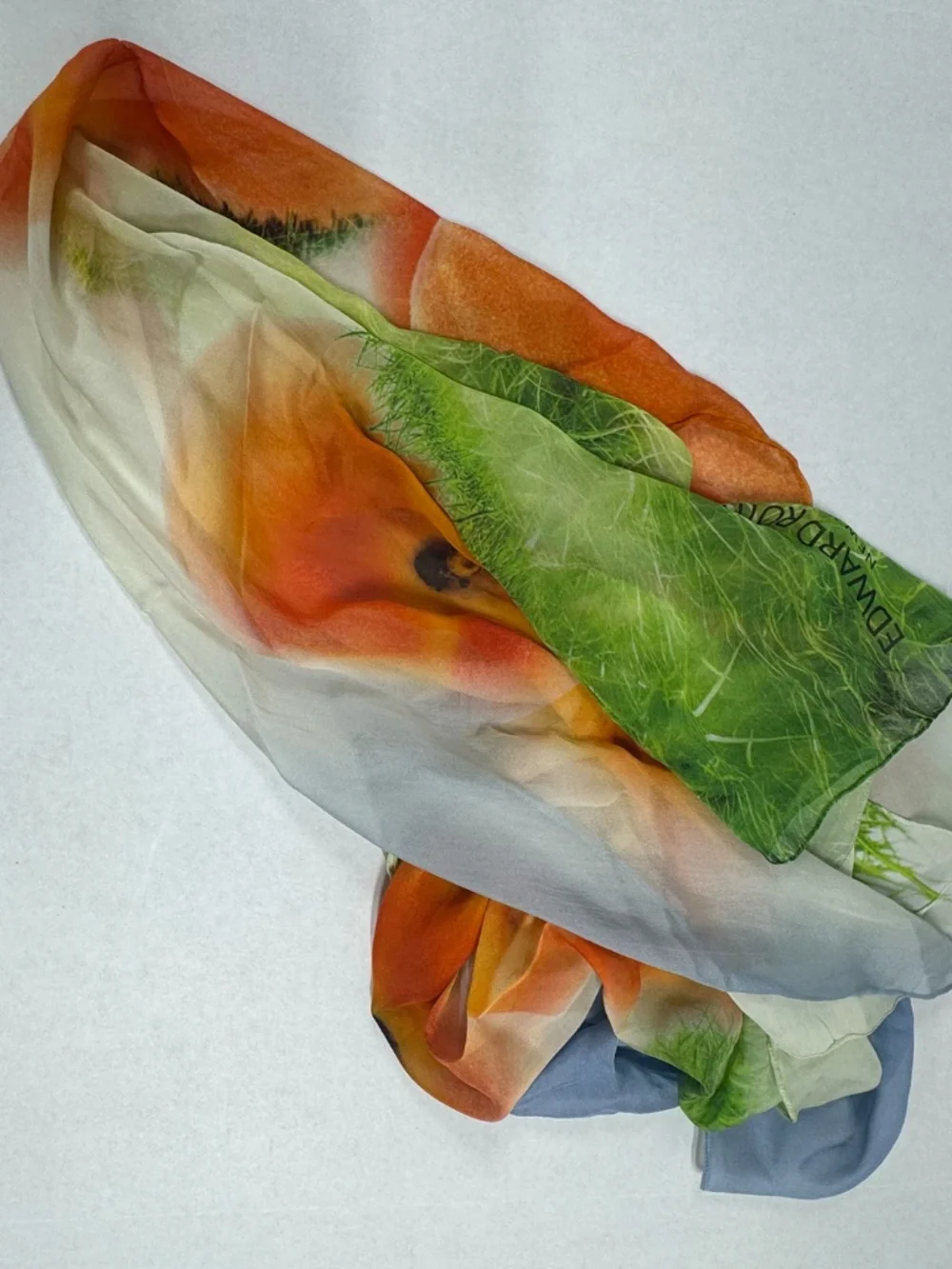 Edward Roth - New York -  Handmade Painted Silk Scarf - 78
